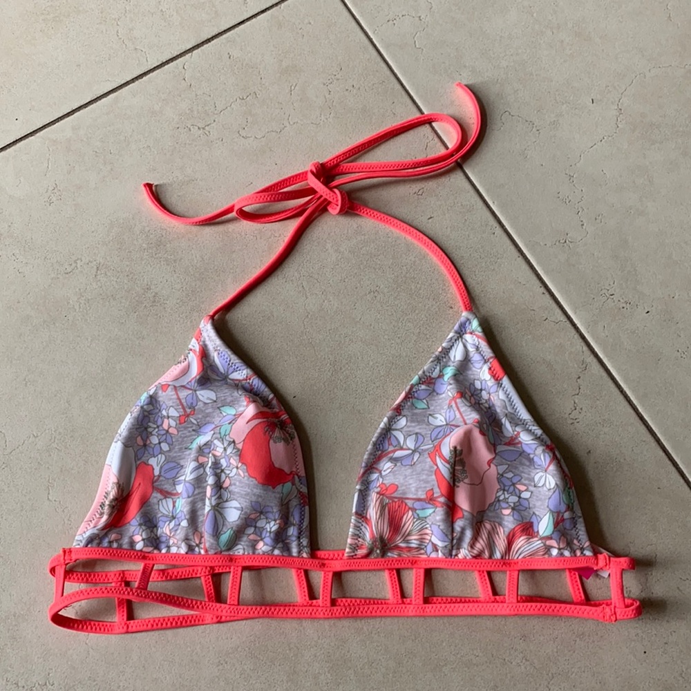 Victoria’s Secret Floral Cutout Bikini Top